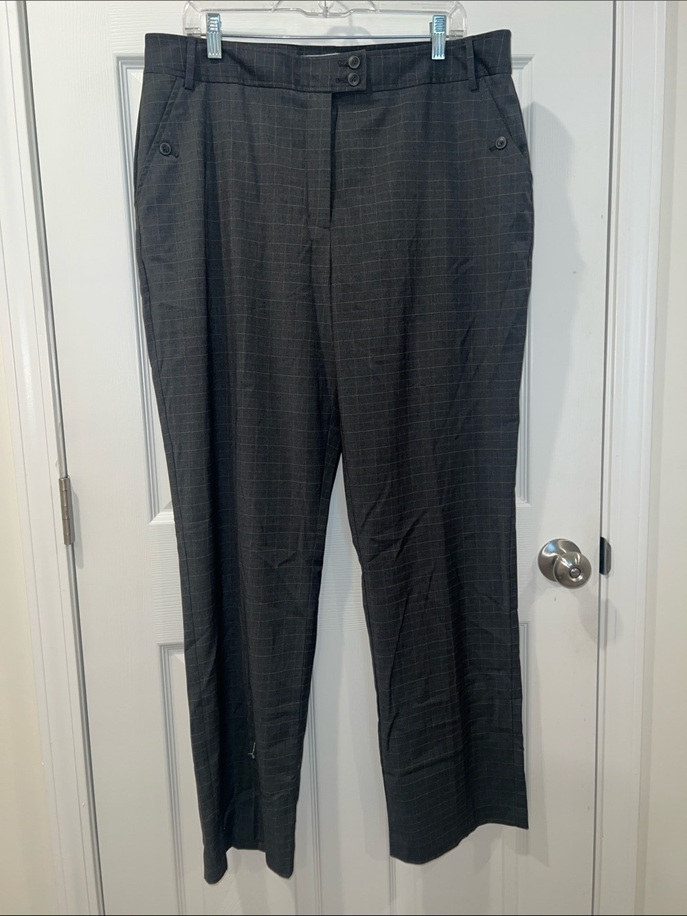 David Brooks Gray Plaid Pants 16